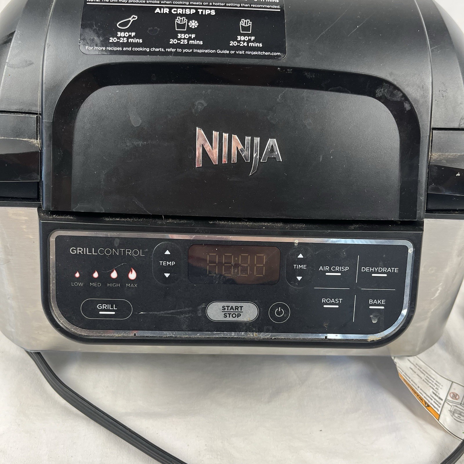 Ninja Air Fry Grill AG302 Food 5-in-1 Indoor Roast Bake TESTED WORKING