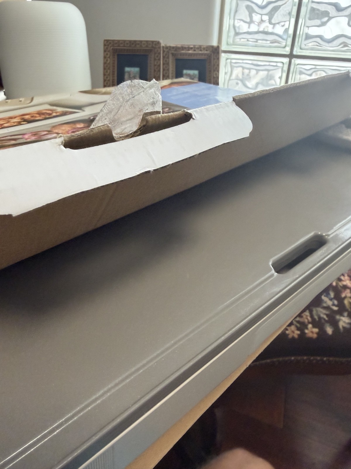 Bella 12″ x 22″ XL Griddle with Warming Tray, OATMILK COLOR, OPEN BOX UNUSED
