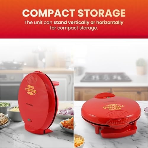 Elite Gourmet EQD-118 Electric Non-Stick 11″ Quesadilla Maker, Easy-Slice 6-W…
