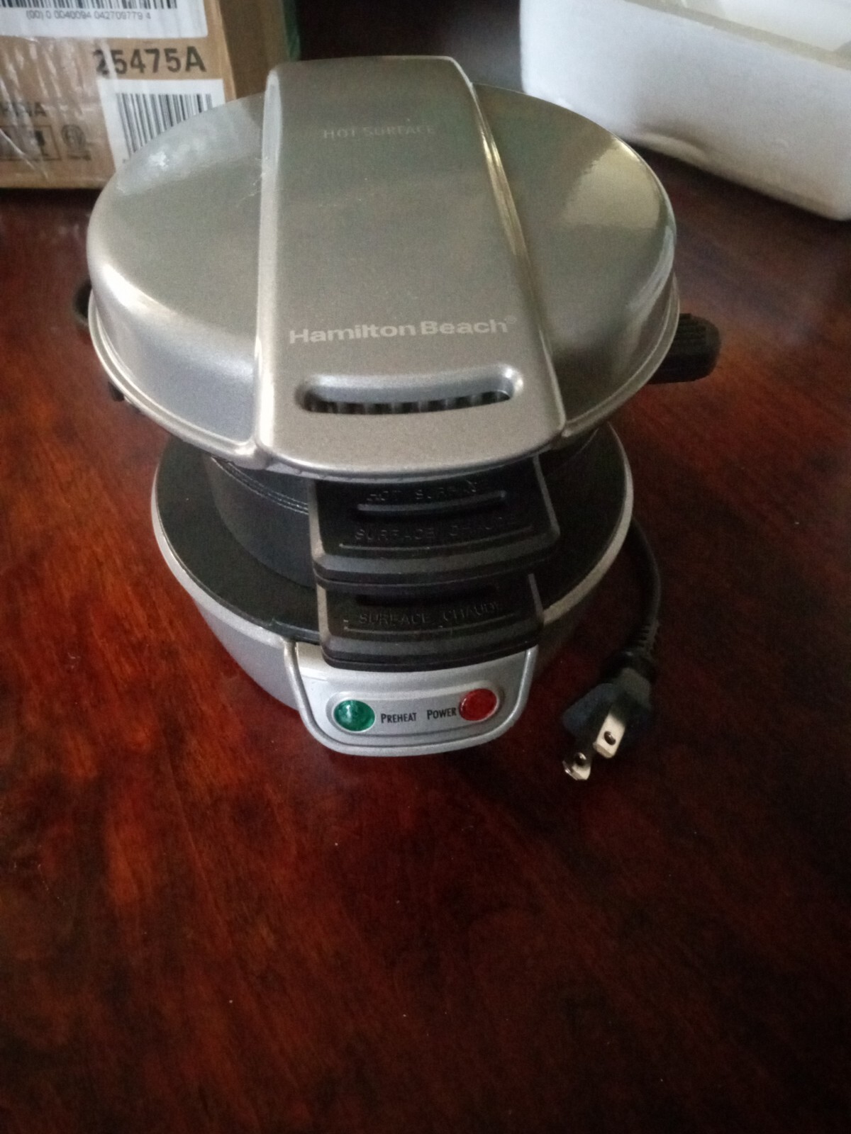 Hamilton Beach BREAKFAST Egg SANDWICH TOASTER Model #25475A GRILL, PRESS