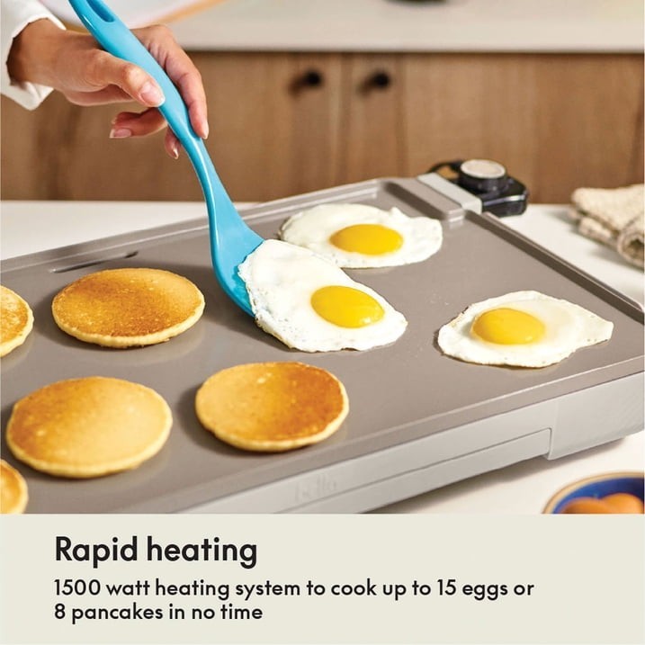Bella 12″ x 22″ XL Griddle with Warming Tray