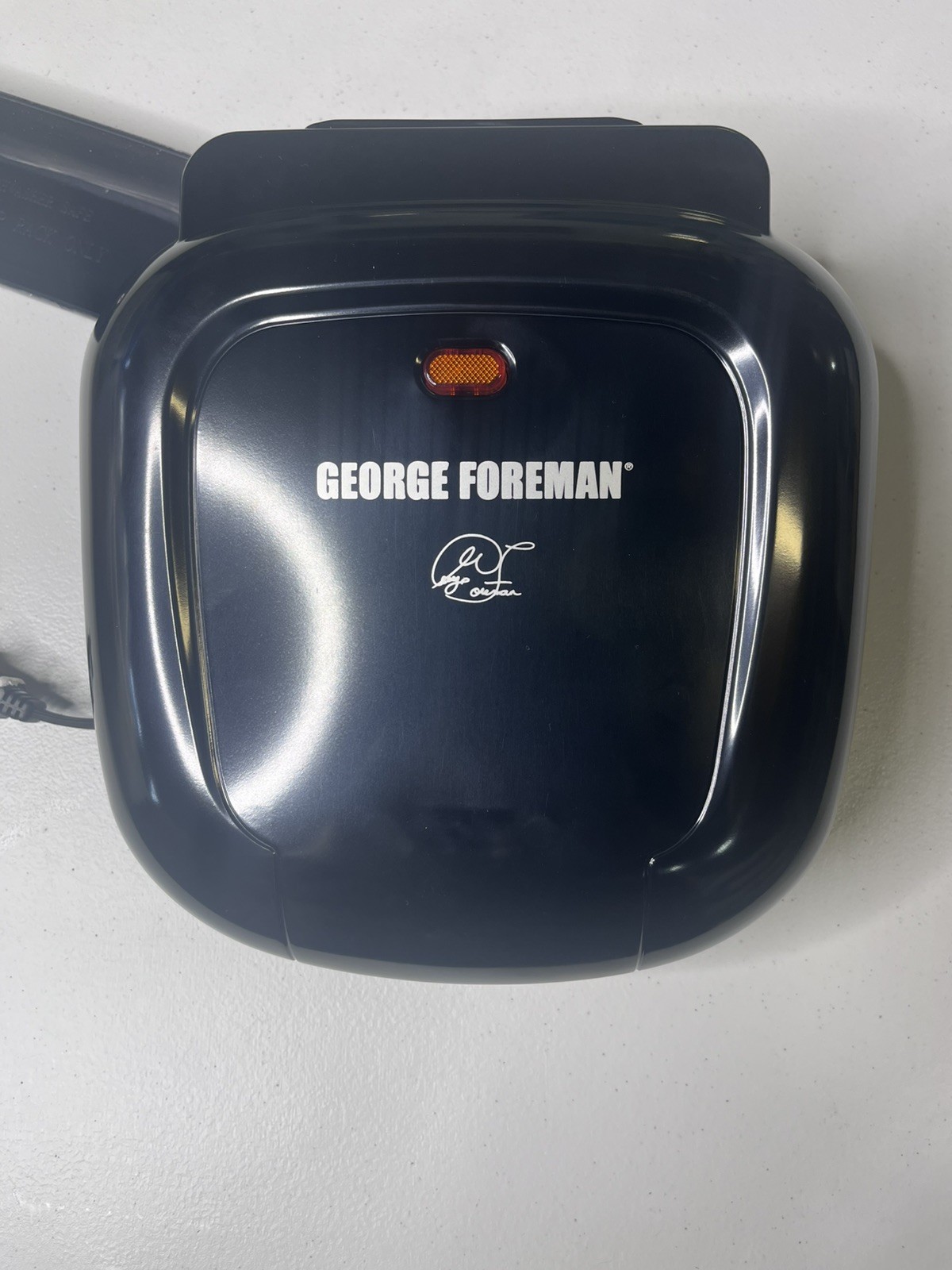 George Foreman GR0040B 2-Serving Classic Plate Grill, Black New