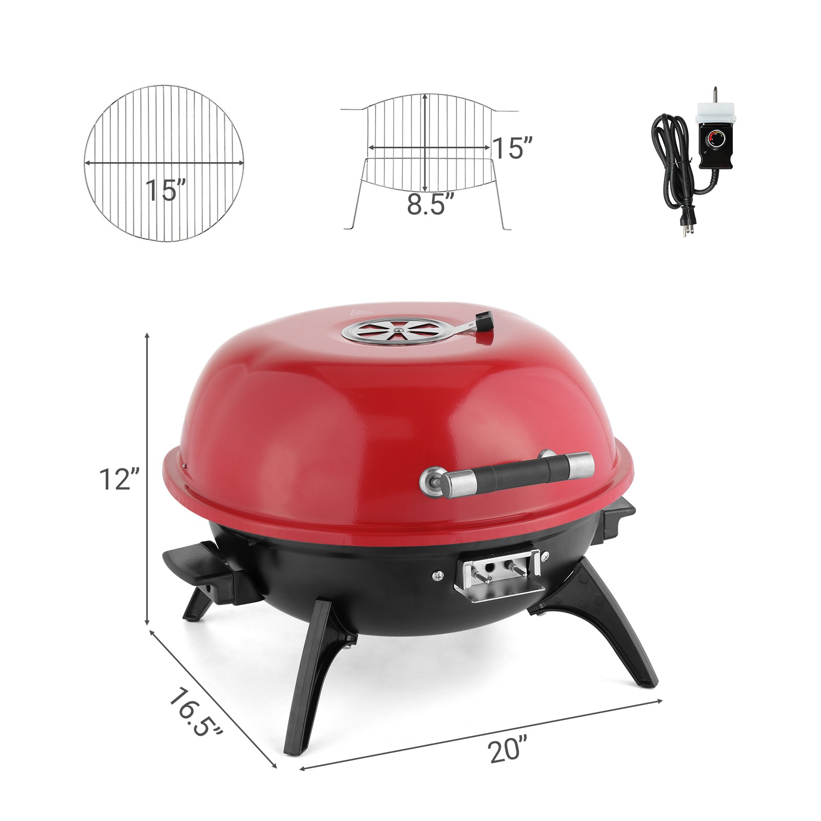 Electric Countertop BBQ Grill, Portable Double Layer Indoor/Outdoor Electric