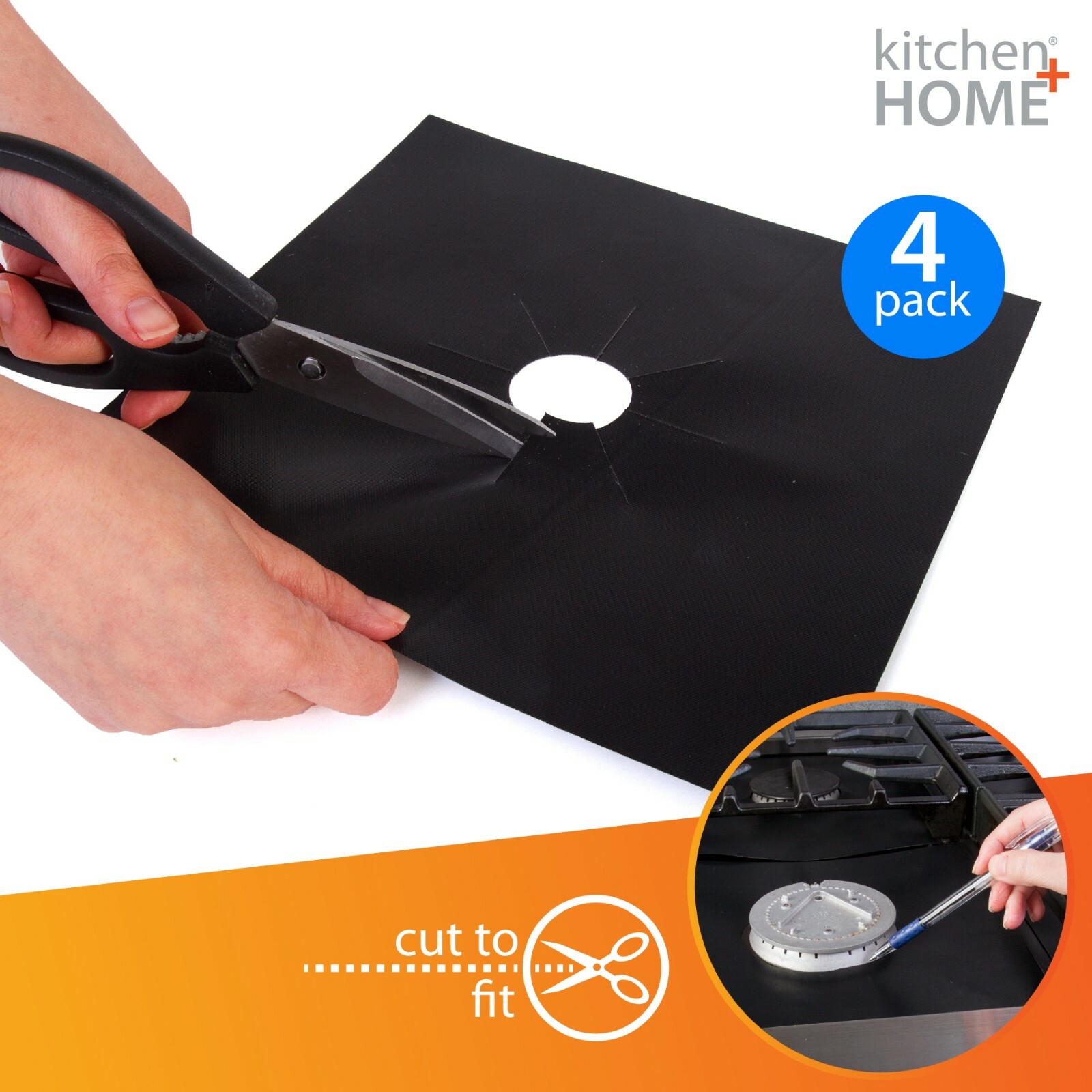Stove Top Grill Pan – Smokeless Nonstick Indoor Grill Plate with Burner Liners