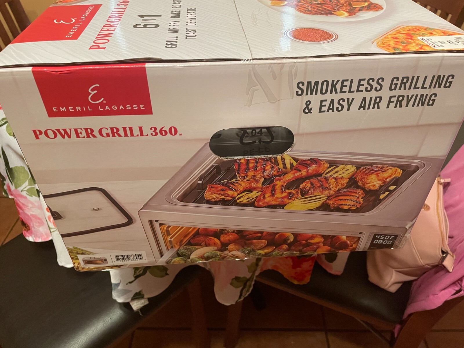 Emeril Lagasse Power Grill 360 Plus, 6-in-1 Electric Indoor Grill and Air Fryer