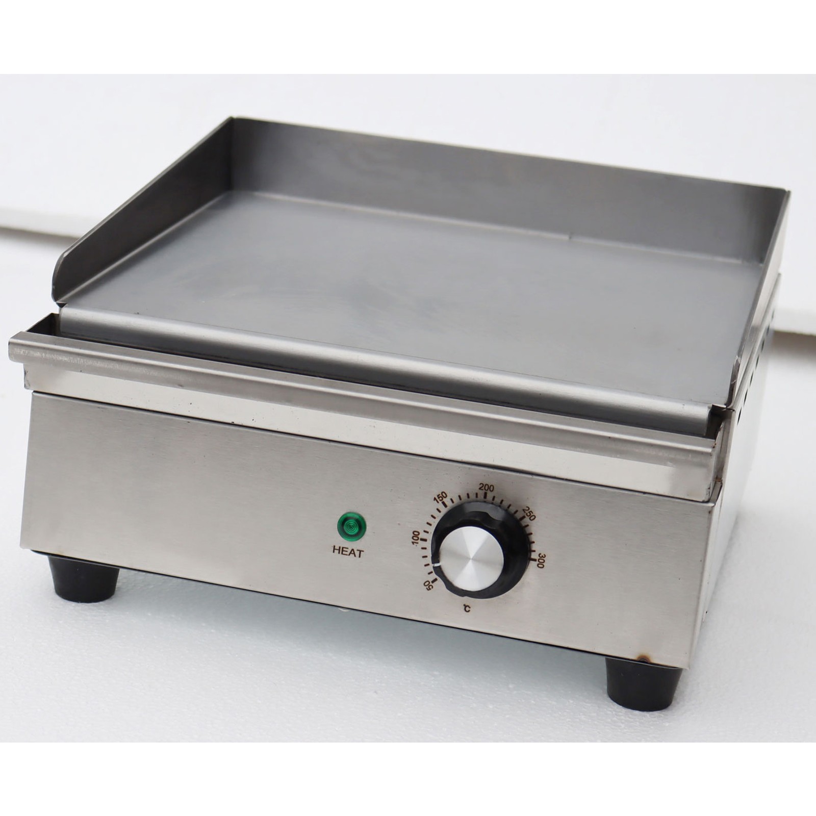 110V Electric Griddle Flat Grill 12.5*10.25in Stainless Steel Countertop Griddle
