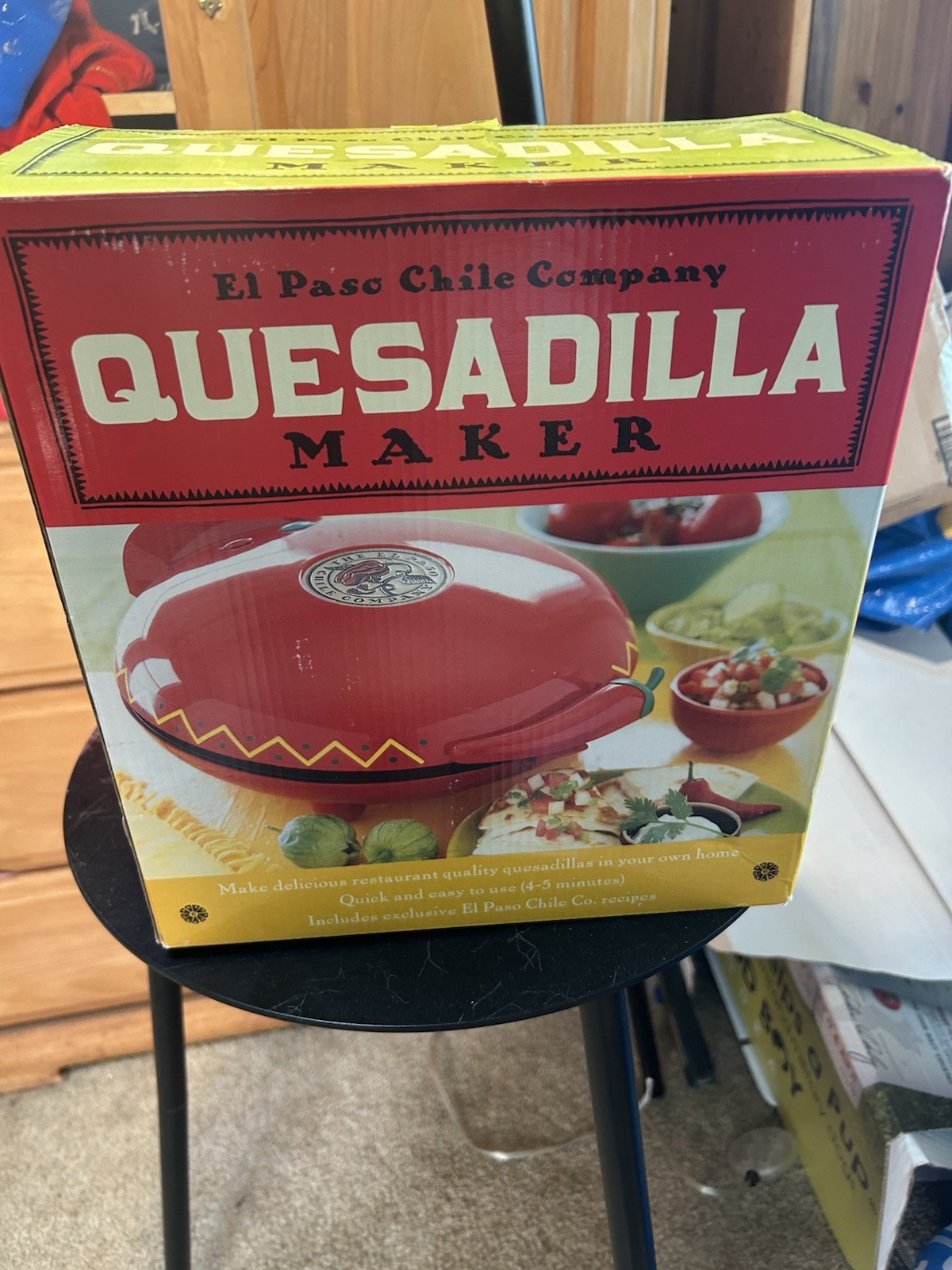El Paso Chile Company Red Quesadilla Maker Nonstick Plates Drip Tray Red #10023