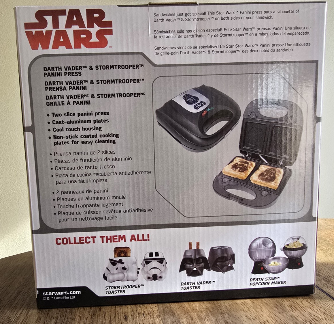 Disney Star Wars Darth Vader / Sandwich Panini Press NIB Uncanny Brands