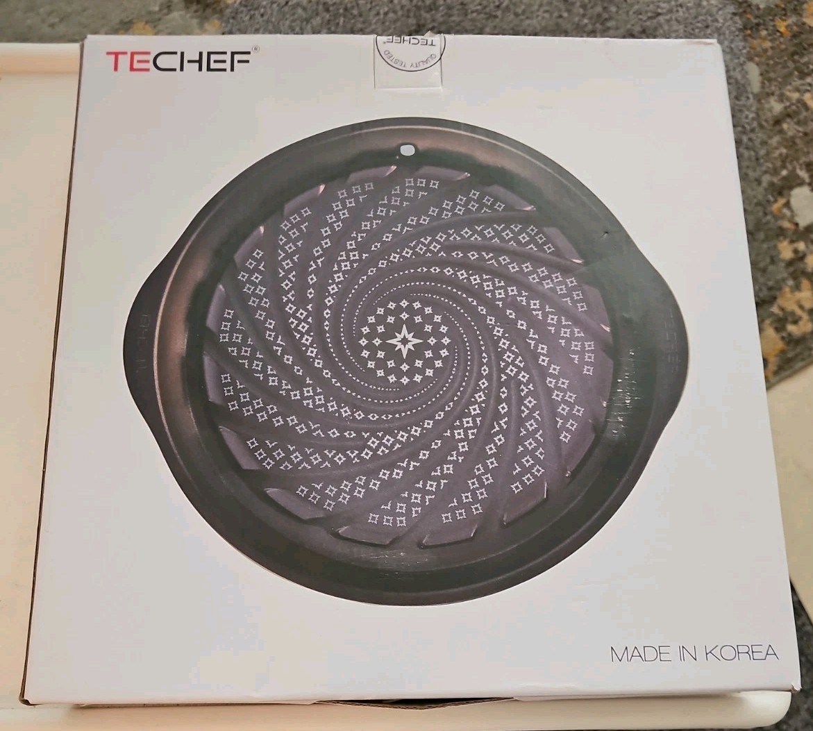 TeChef Stovetop Korean BBQ Grill Pan Non-Stick with Teflon Select PFOA Free NIB