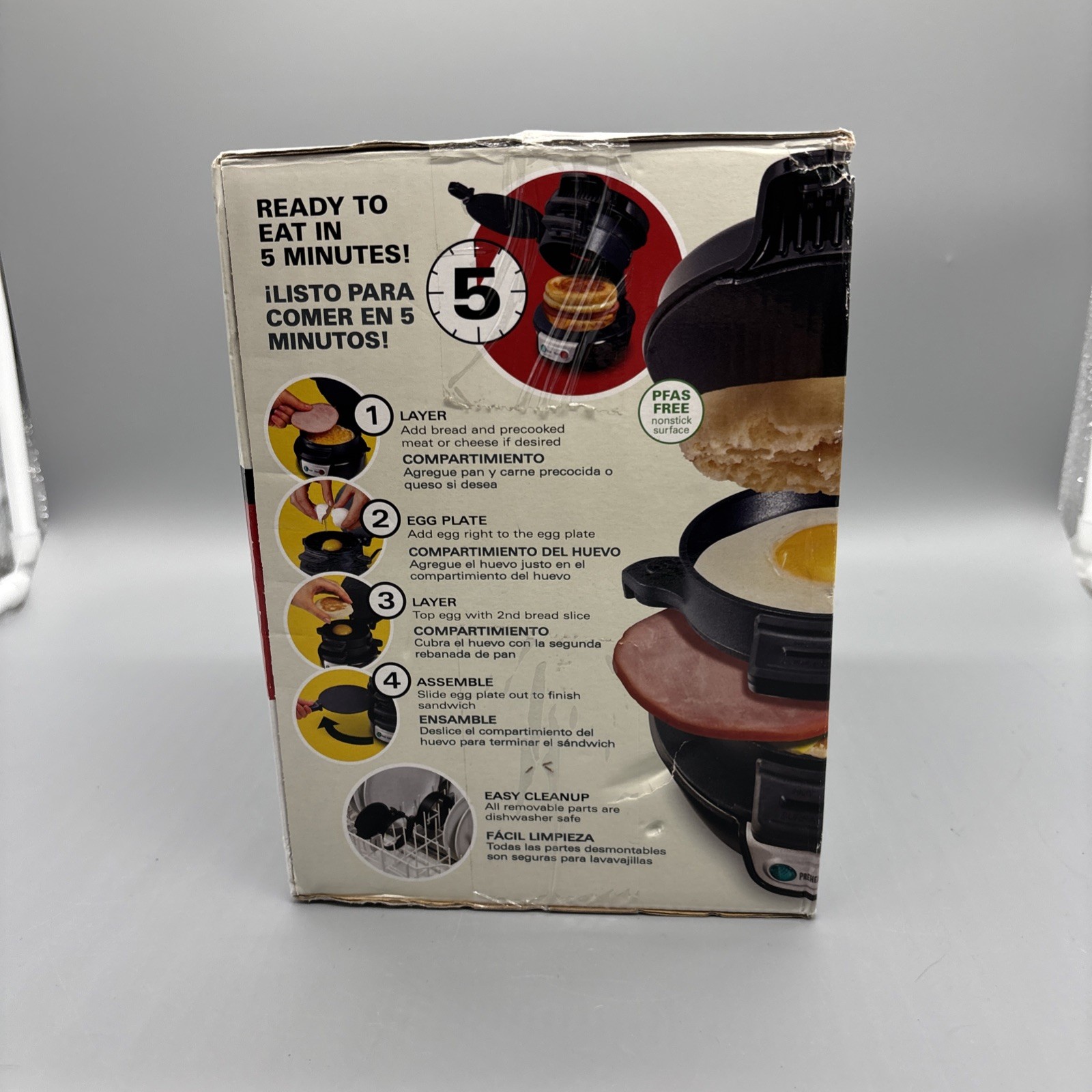New Hamilton Beach 25477MN Breakfast Sandwich Maker