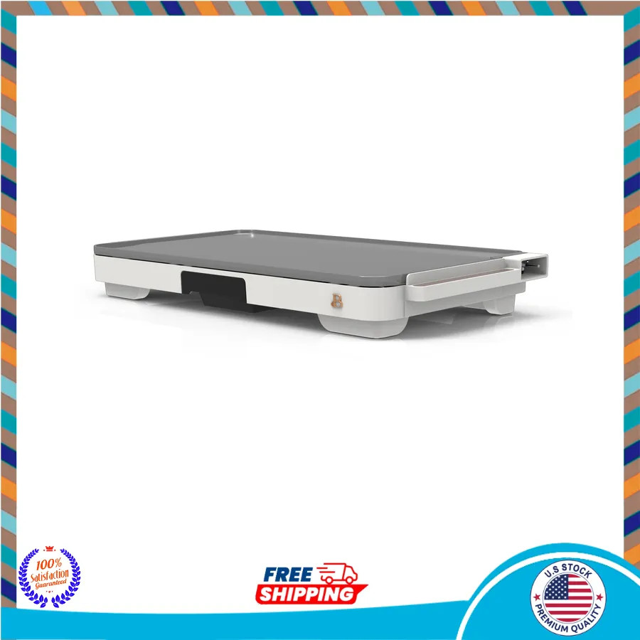 Beautiful Drew Barrymore XL Electric Griddle 12 x 22 Nonstick White Icing