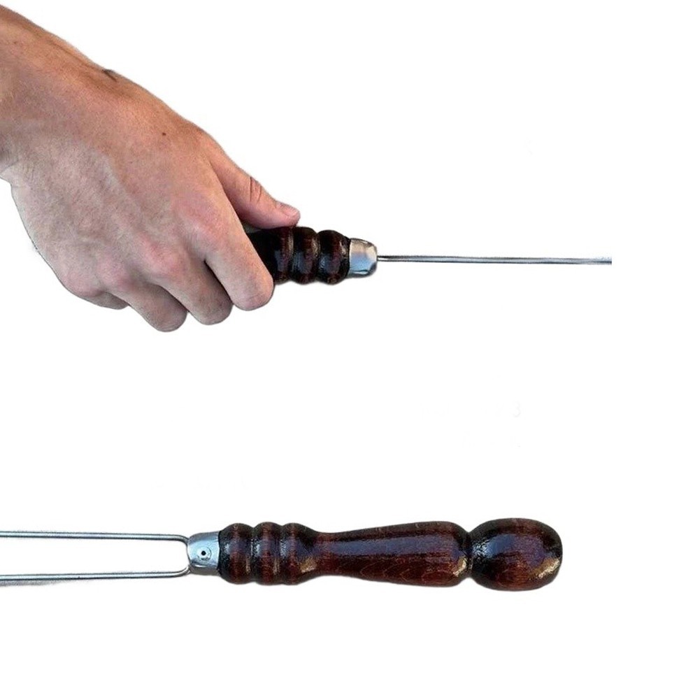 BBQ Fork Set 50cm Stainless Steel Non Slip Grip Ergonomic Handle Food Safe