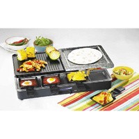 Davis & Waddell Electric Raclette Party Grill | 8 Person Black