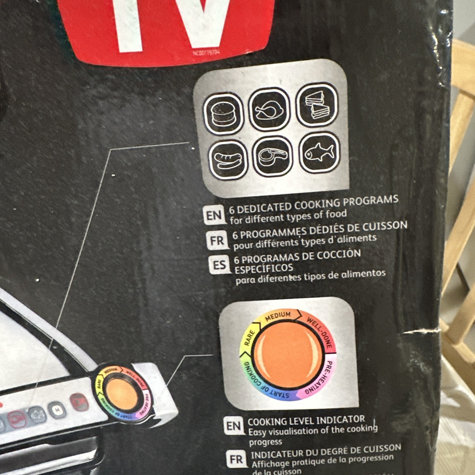 NEW T-Fal OptiGrill Indoor Electric Grill with Removable Dishwasher Safe Plates