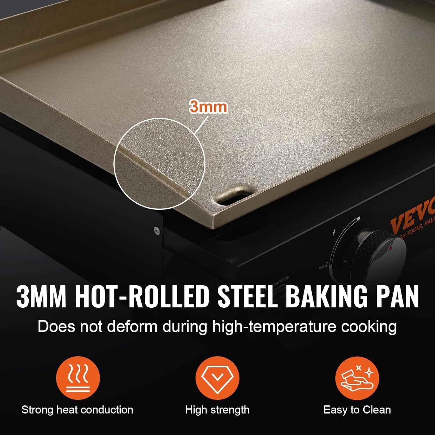 Commercial Griddle, 22.4″ Heavy Duty Manual Flat Top Griddle, Countertop Gas …