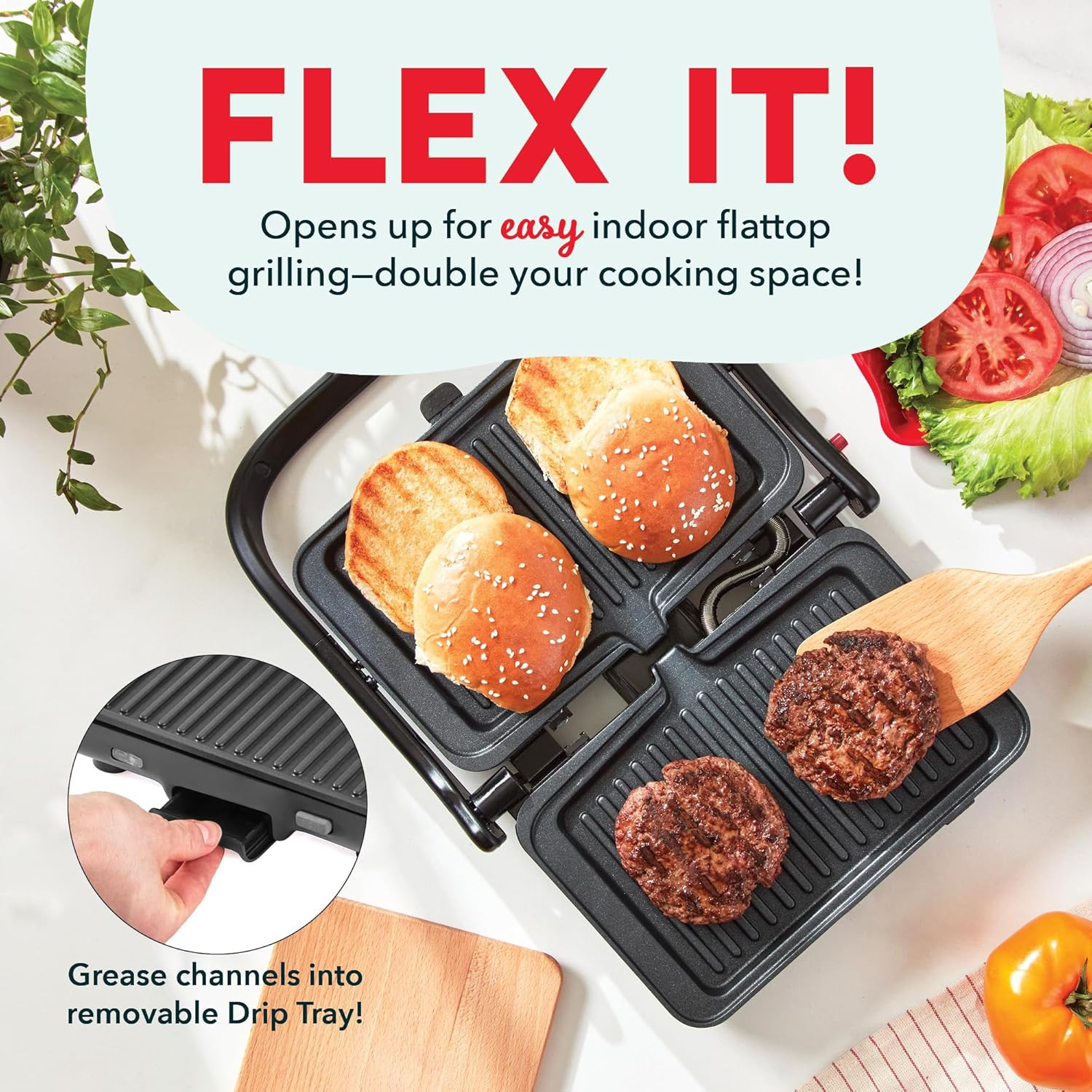 Multimaker® Flex Press Grill System, Grill and Griddle – Nonstick Removable Plat
