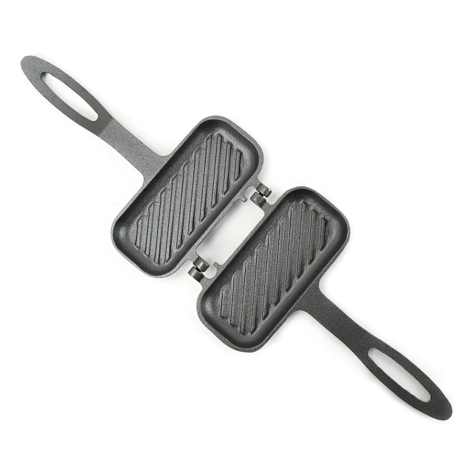Compact Cast Iron Grilled Sandwich Maker, 10″L x 5.9″W x 1.5″H, Double Sided …