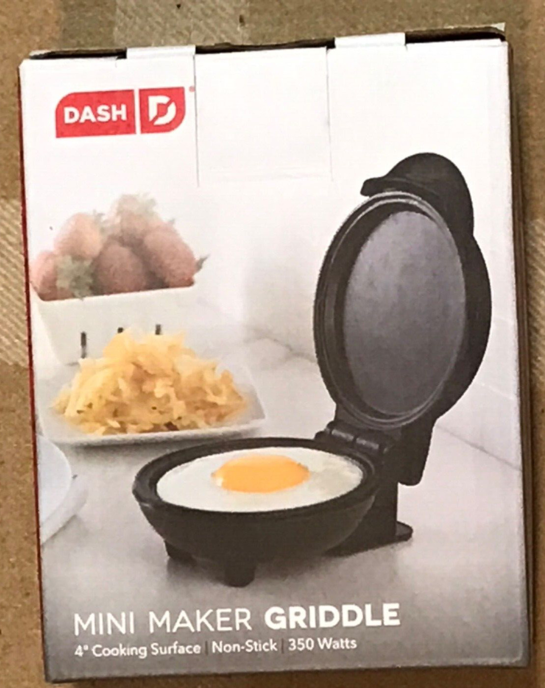 Dash Mini Maker Griddle 4 cooking surface non-stick 350 Watts