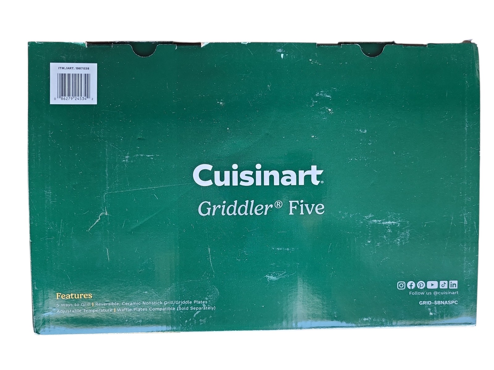 Cuisinart Griddler Five 5 in 1 Digital Grill Griddle Panini Press Stainless