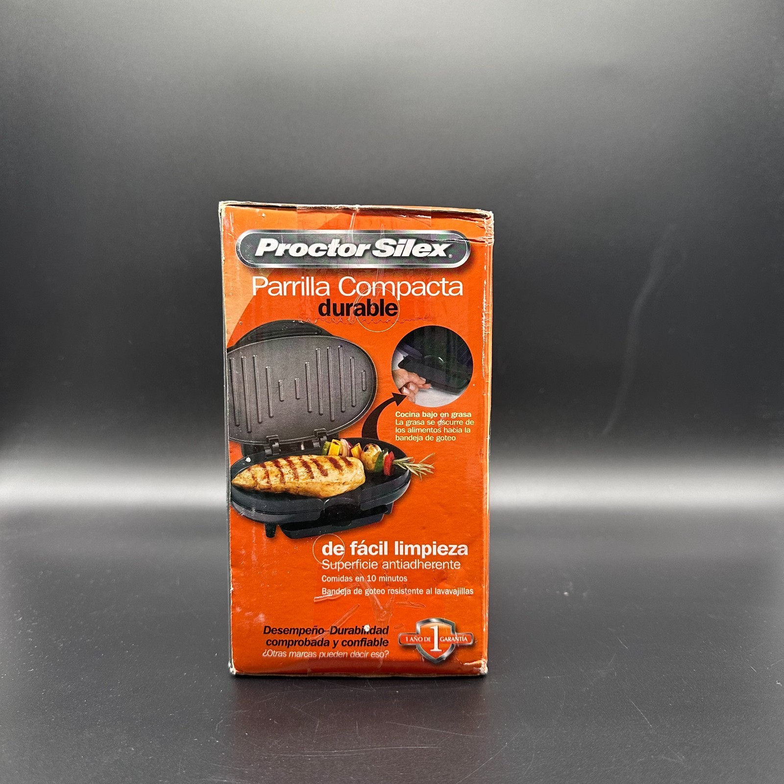 Proctor Silex Compact Grill Durable Easy Clean 25218P New In Box