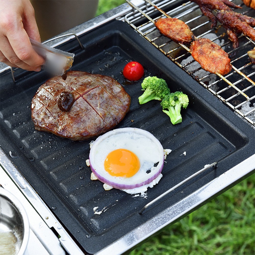 BBQ-Suitable Baking Pan 25x30cm Iron Body with Even Heat Distribution Feature