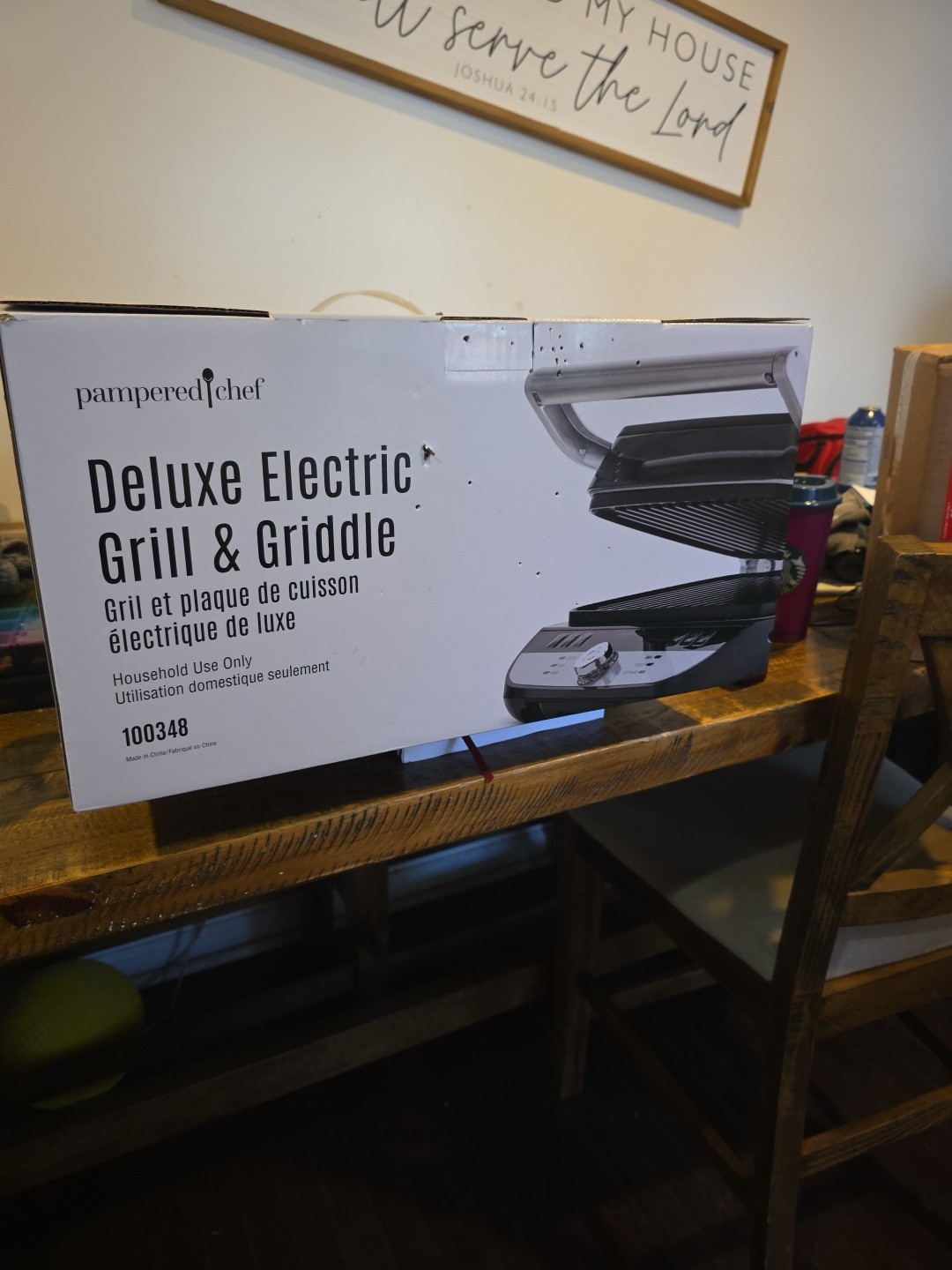 Pampered Chef Deluxe Electric Grill & Griddle 100348 New In Box! With Booklet