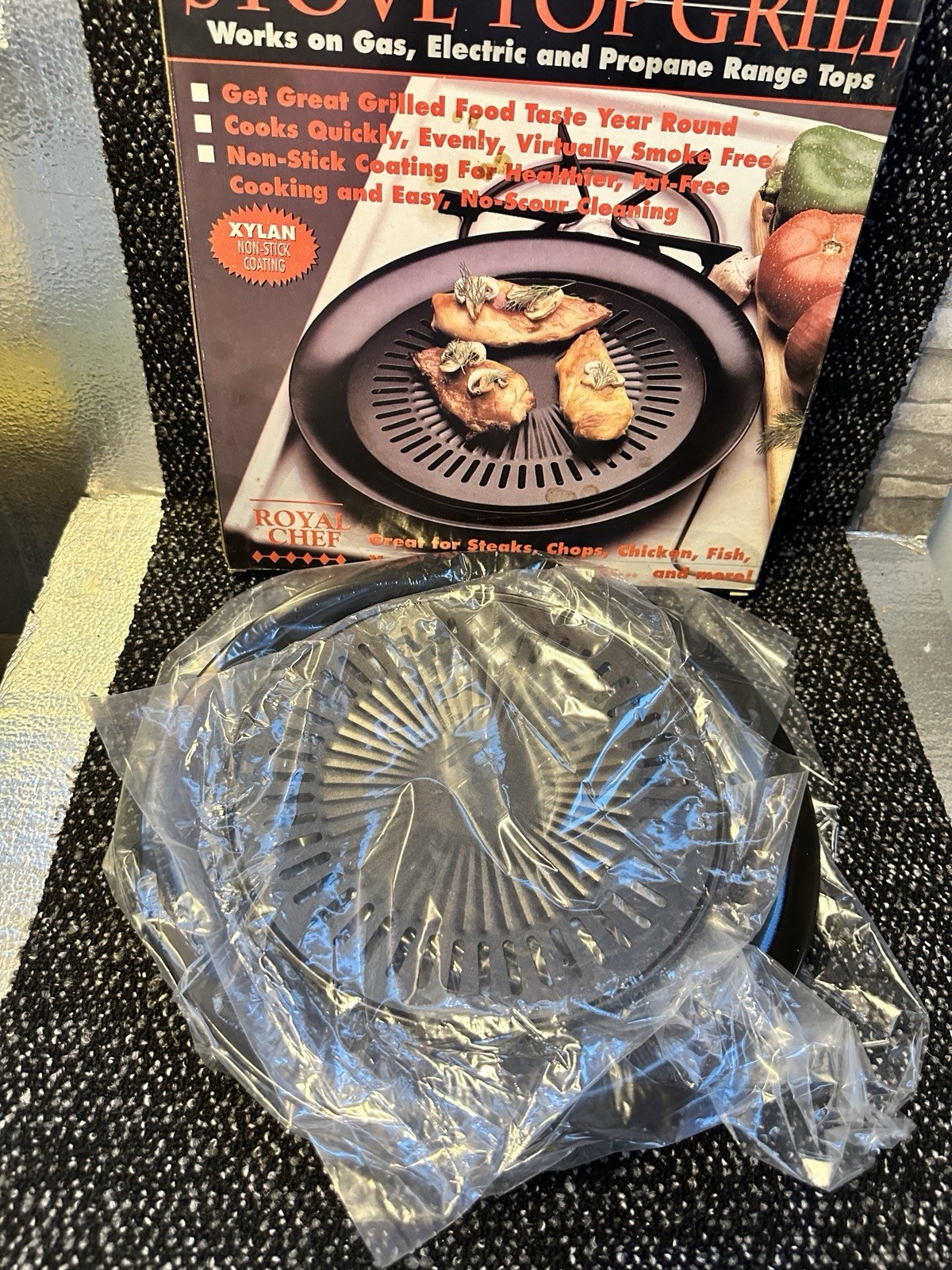 ROYAL CHEF STOVE TOP NON STICK GRILL WORK ON GAS ELECTRIC AND PROPANE RANGE TOP