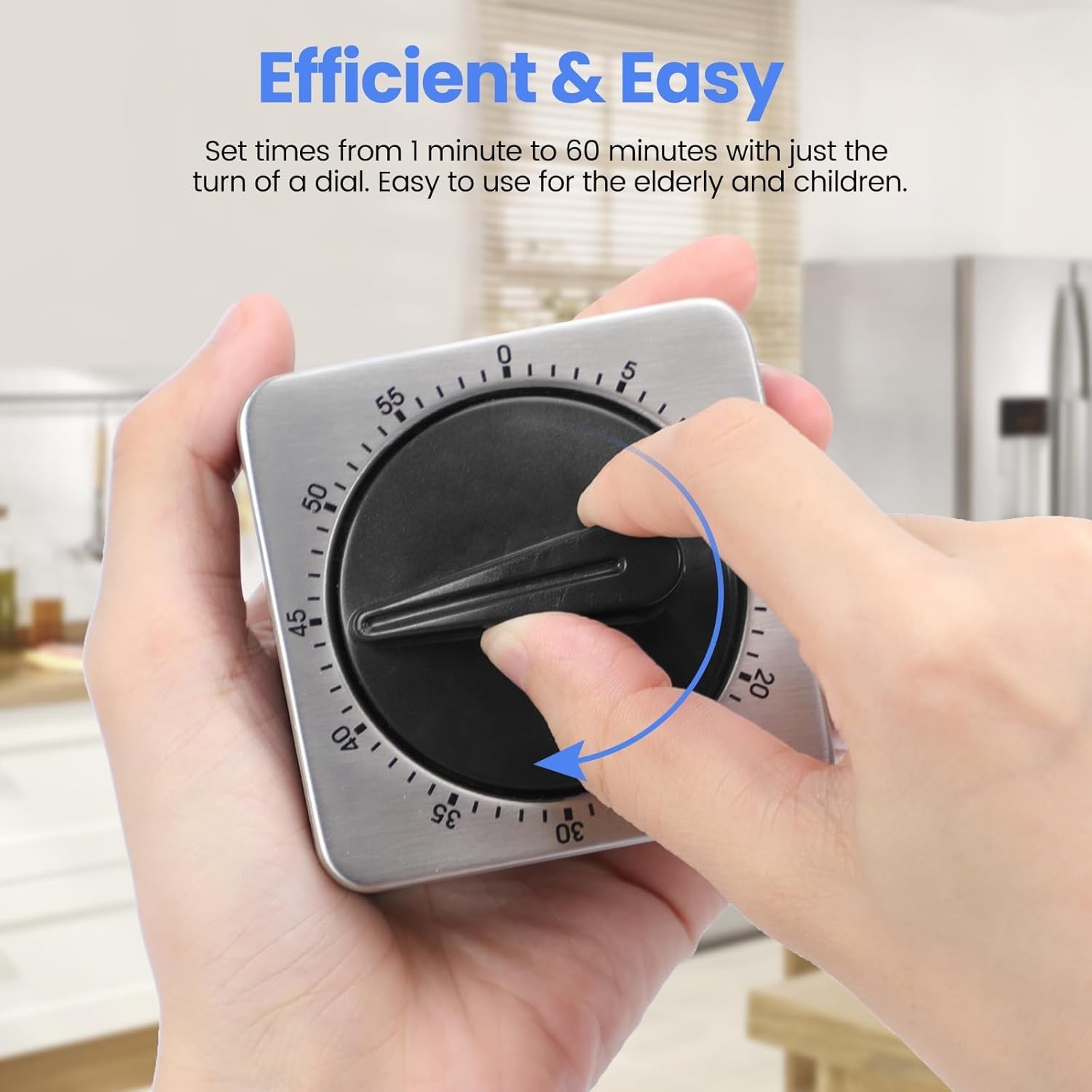 Kitchen Timers for Cooking, Chef Cooking Timer Clock with Loud Alarm,100% Mechan