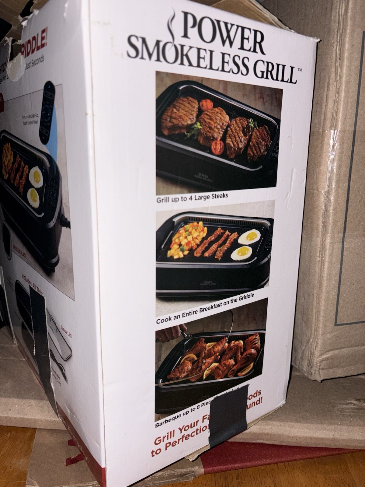 Power XL Smokeless Electric Indoor Removable Grill /Griddle Plates Nonstick Read