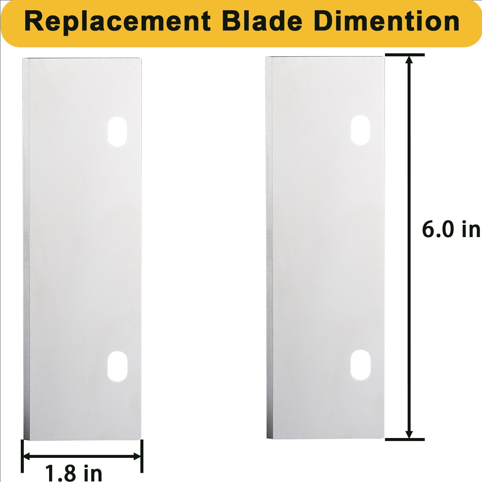 SEP SHIZHI 6 Pcs Grill Scraper Replacement Blade, 6 inch Stainless Silvery