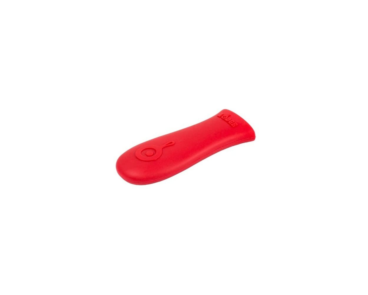 Lodge Round Seasoned Cast Iron Griddle with Red Silicone Handle Holder – 10.5