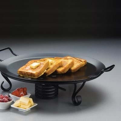 American Metalcraft GSS17 Round Iron Griddle Stand, 17″ Dia., Black