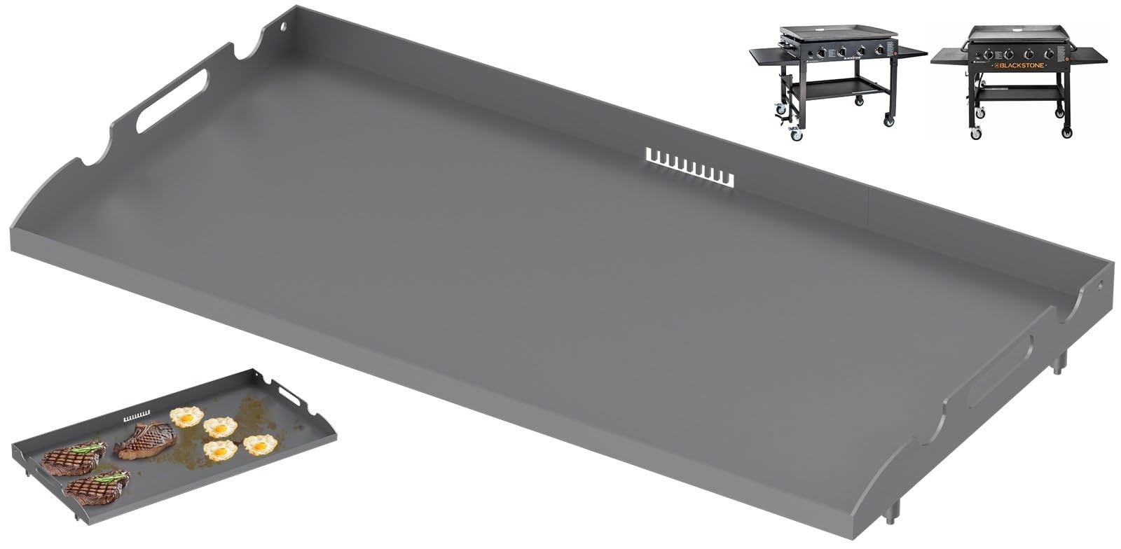 Upgraded Griddle Top Replacement for 36″ Blackstone Griddle Parts w/Rear Grease