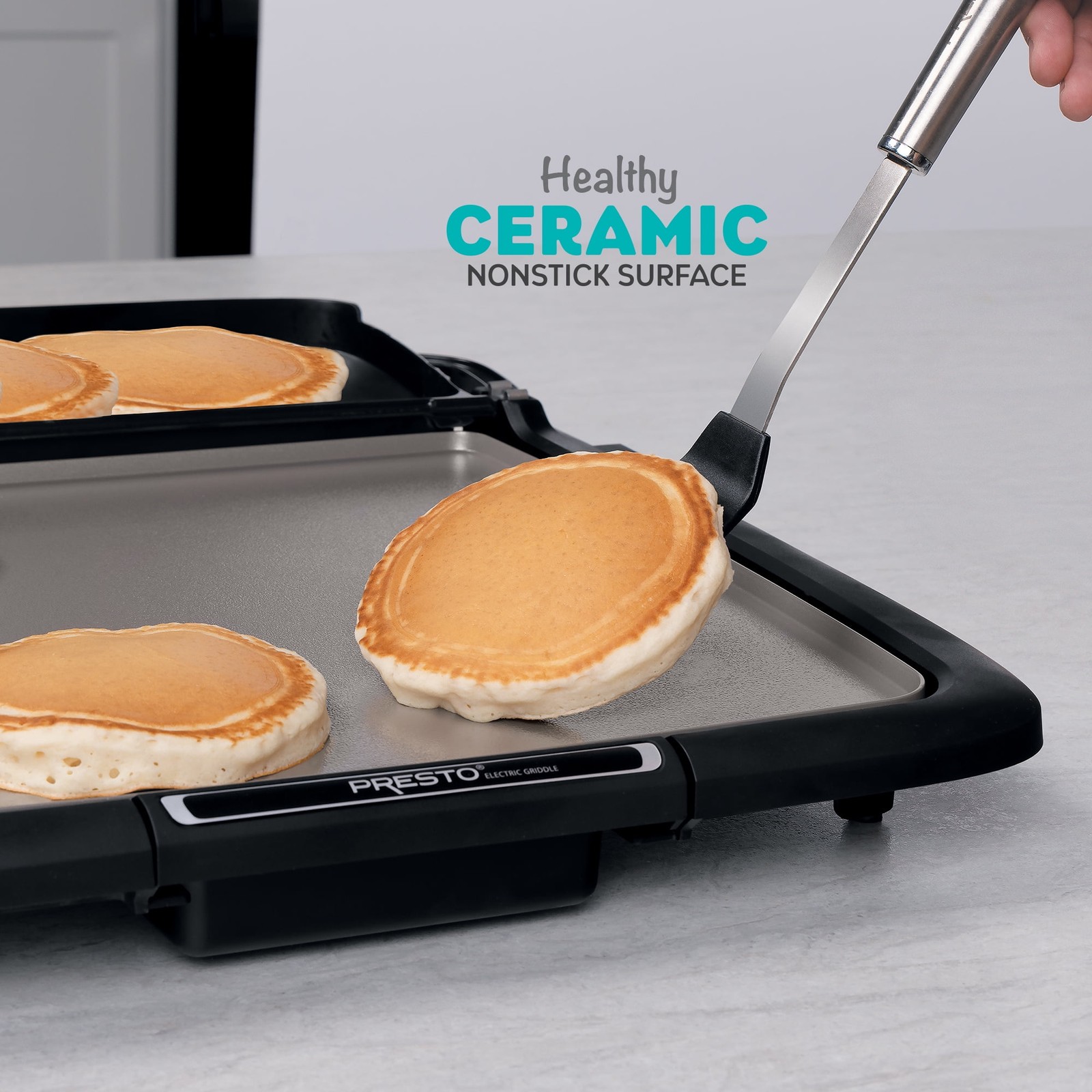 Ceramic Nonstick Electric Griddle/Warmer Plus with Multifunction Tray