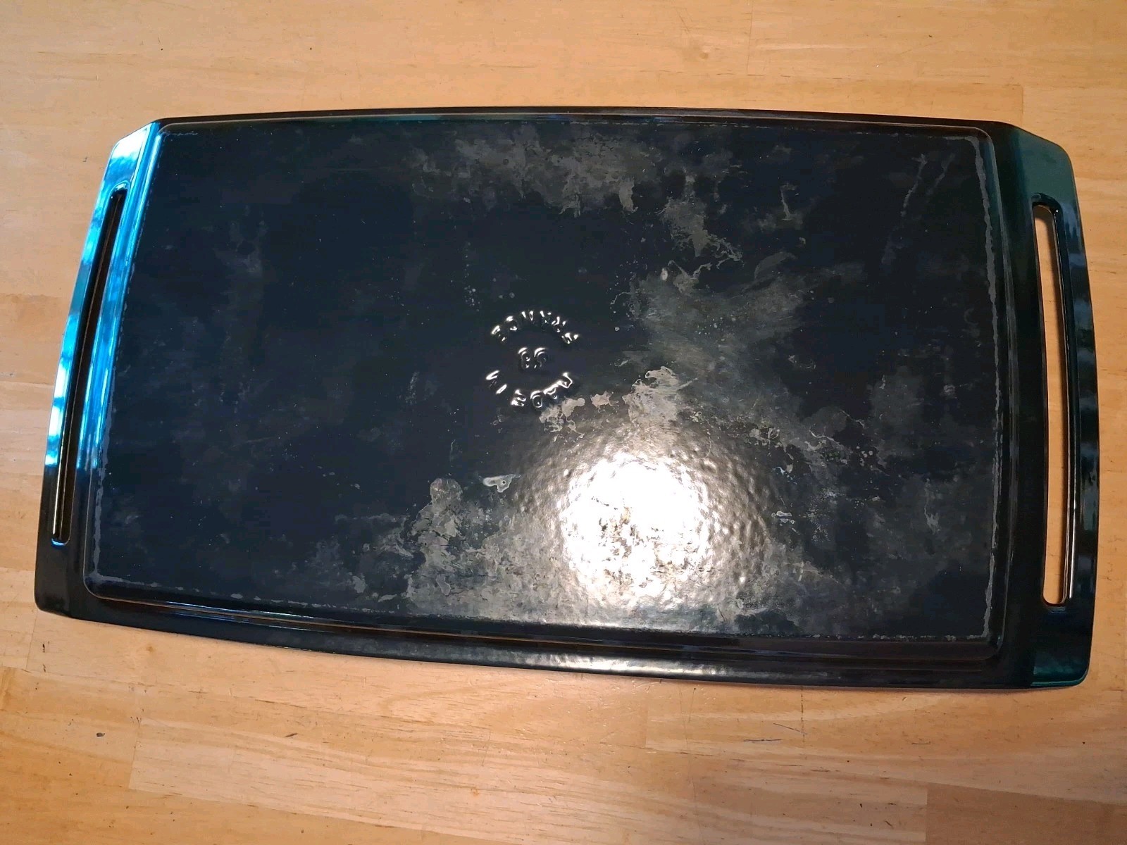 STAUB enameled cast iron griddle plate for 2 burners (La Plancha)
