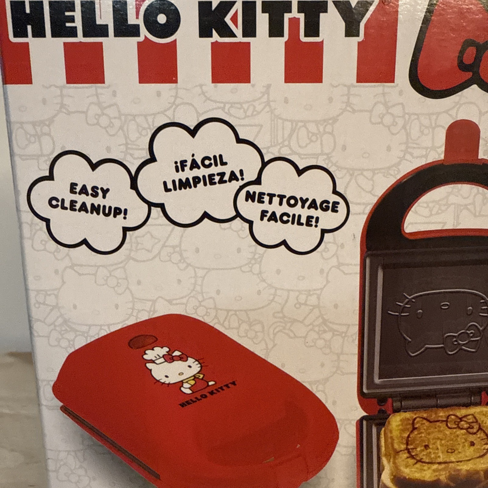 Hello Kitty Grilled Cheese Maker Red Sandwich Press Panini Grill NIB
