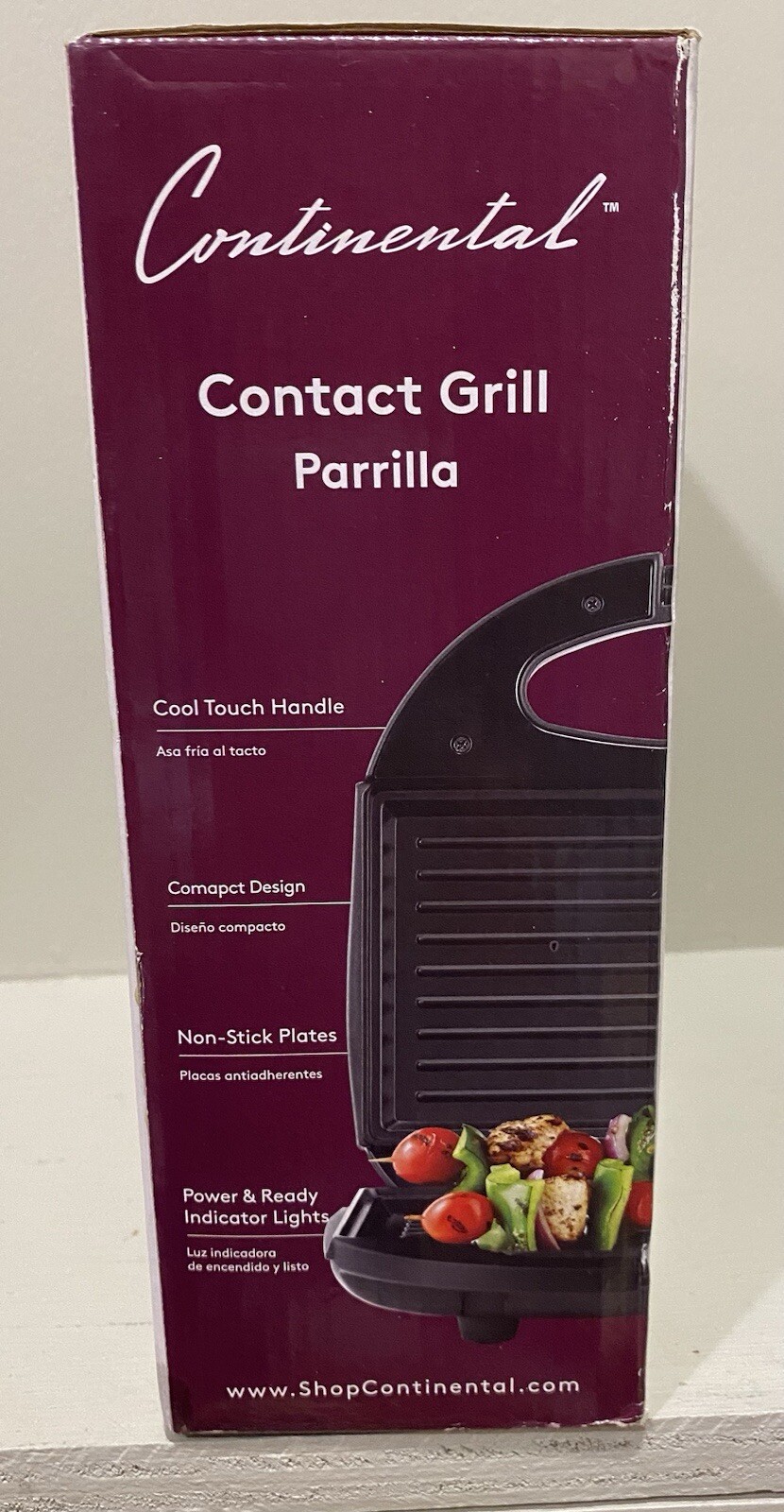 Continental Electric Contact Grill, New In Box