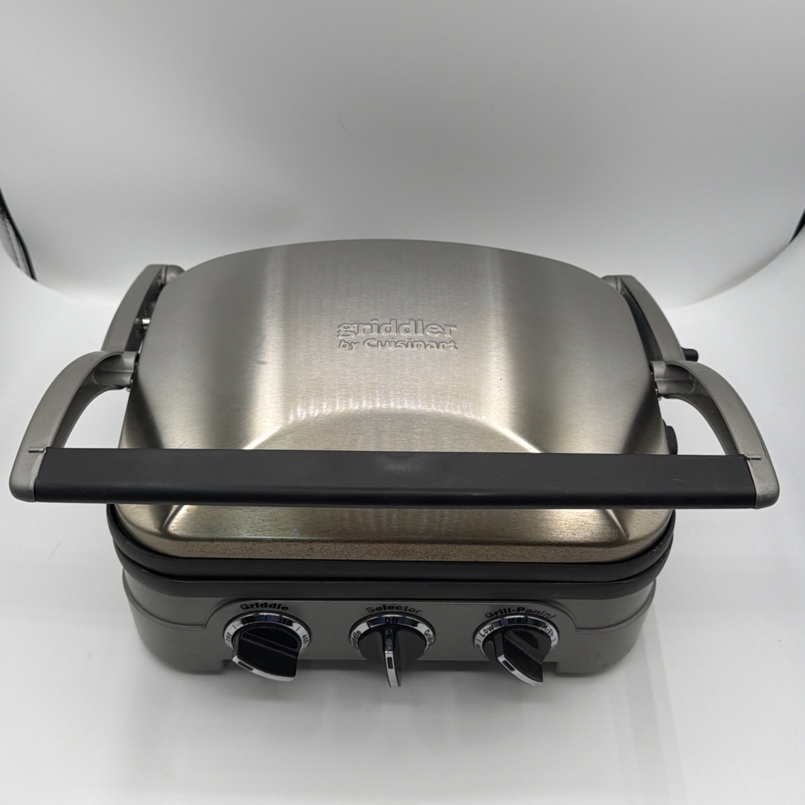 Cuisinart GR-4N 5-in-1 Griddler w/Belgian Waffle Plates Stainless Steel READ