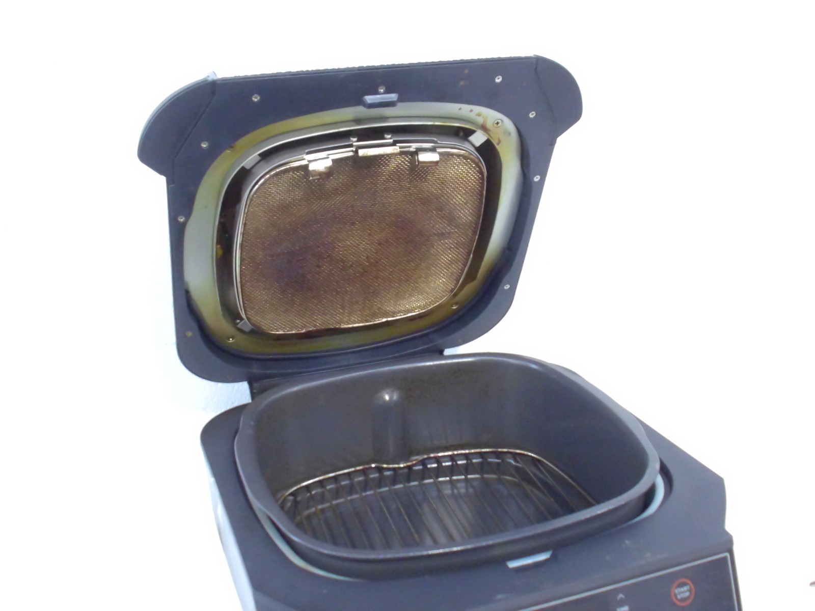 Ninja EG201 Foodi 6-in-1 Indoor Grill with Air Fryer Roast Bake, READ