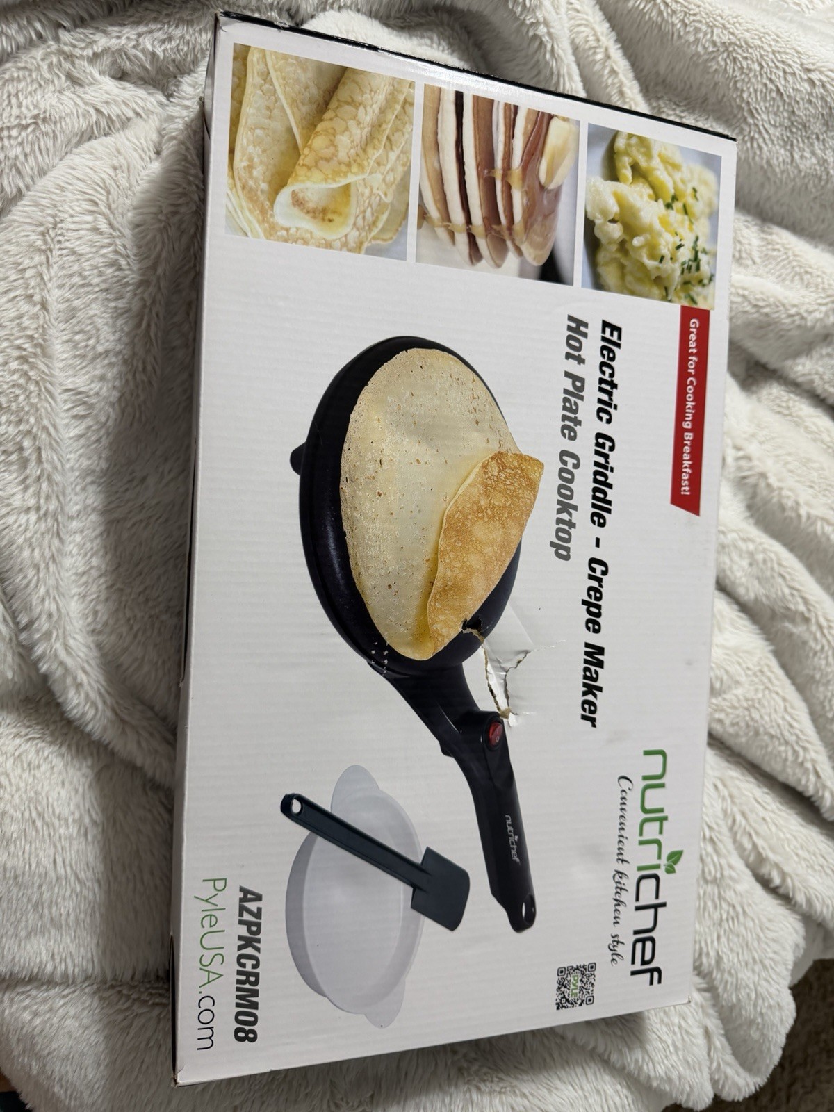 NutriChef Electric Griddle – Crepe Maker Hot Plate Cooktop