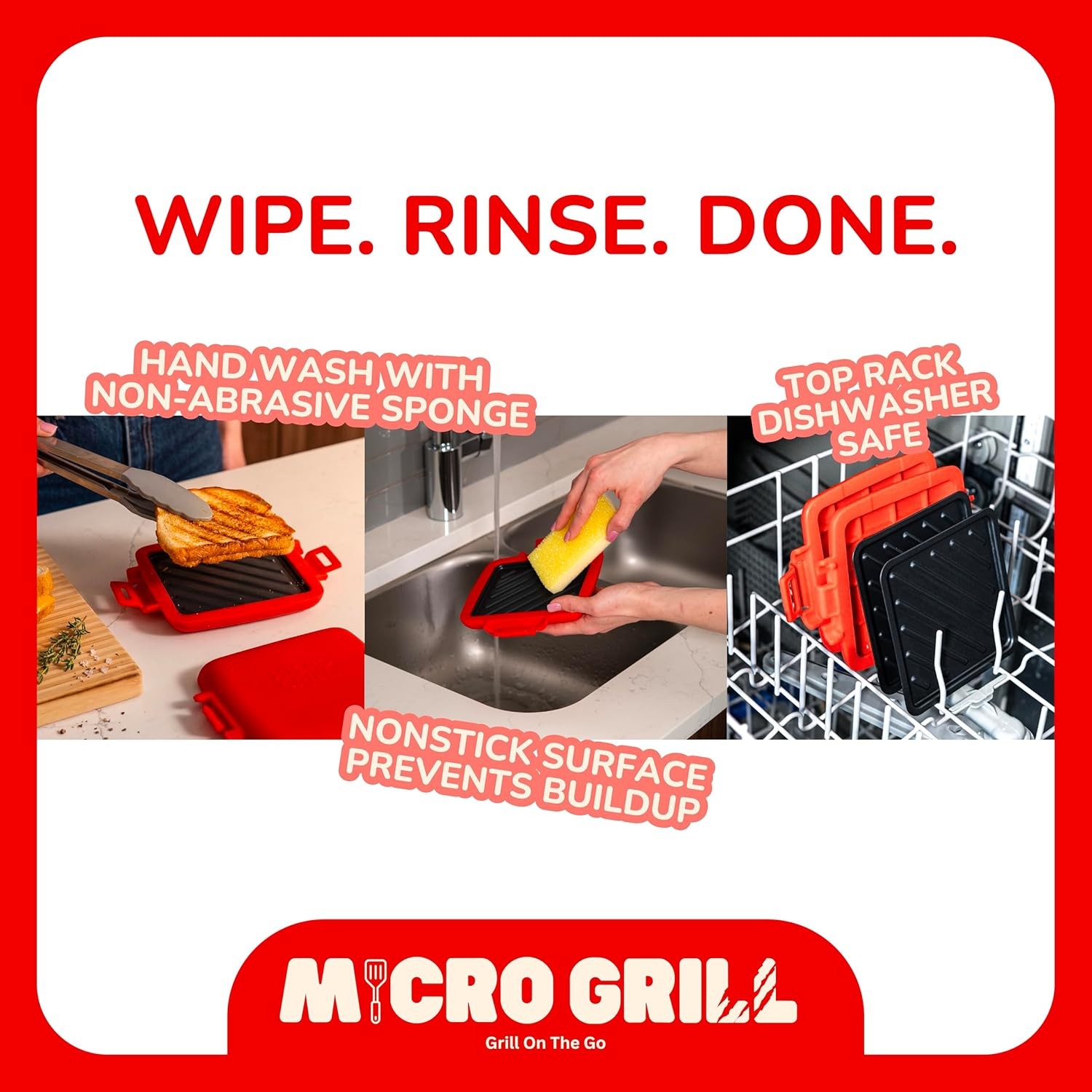 Microwave Sandwich Maker Grill Toaster Grilled Cheese Maker 3 Minute Grill