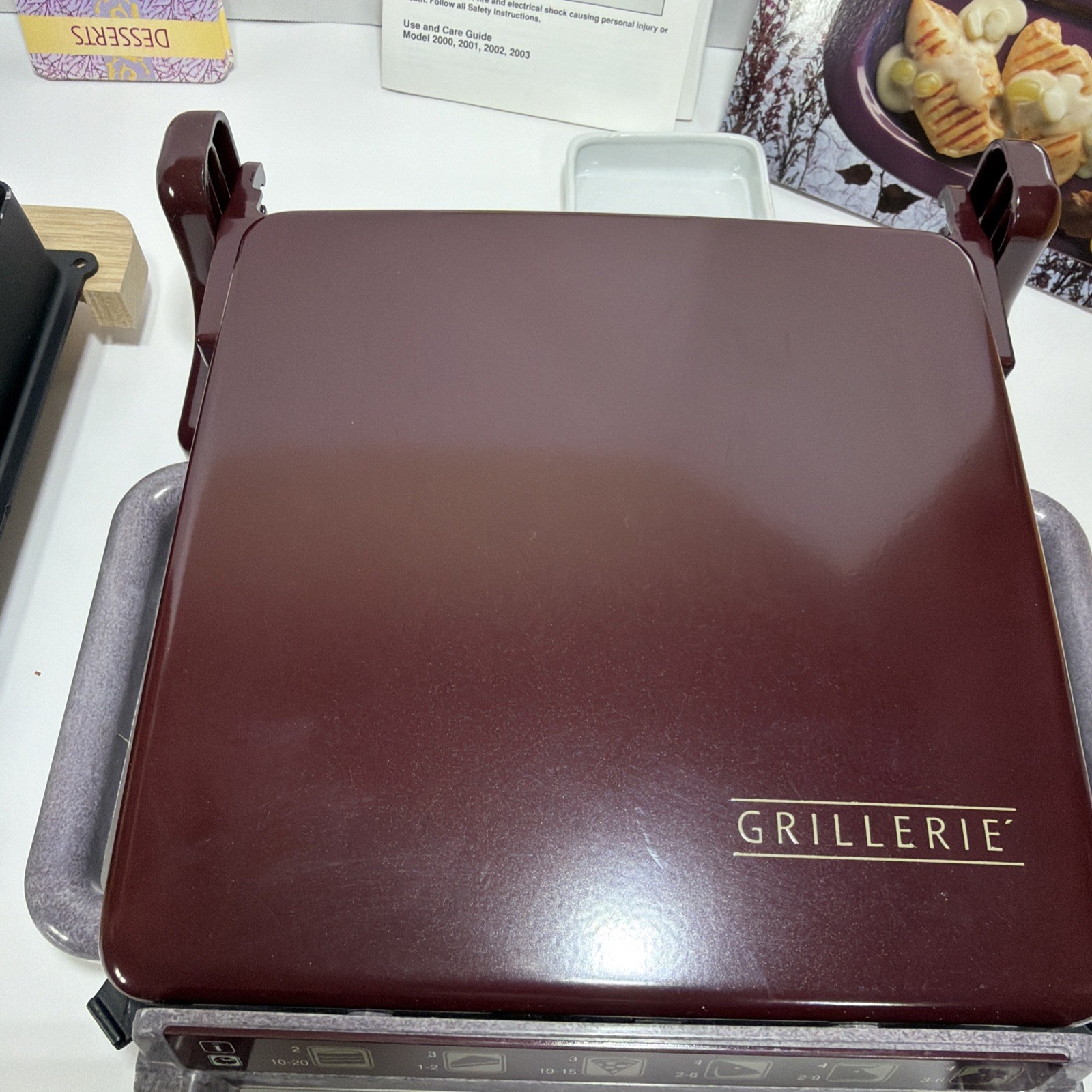 Toastmaster Grillerie Indoor Electric Speed Grill Bakery Red Brown WITH BOX