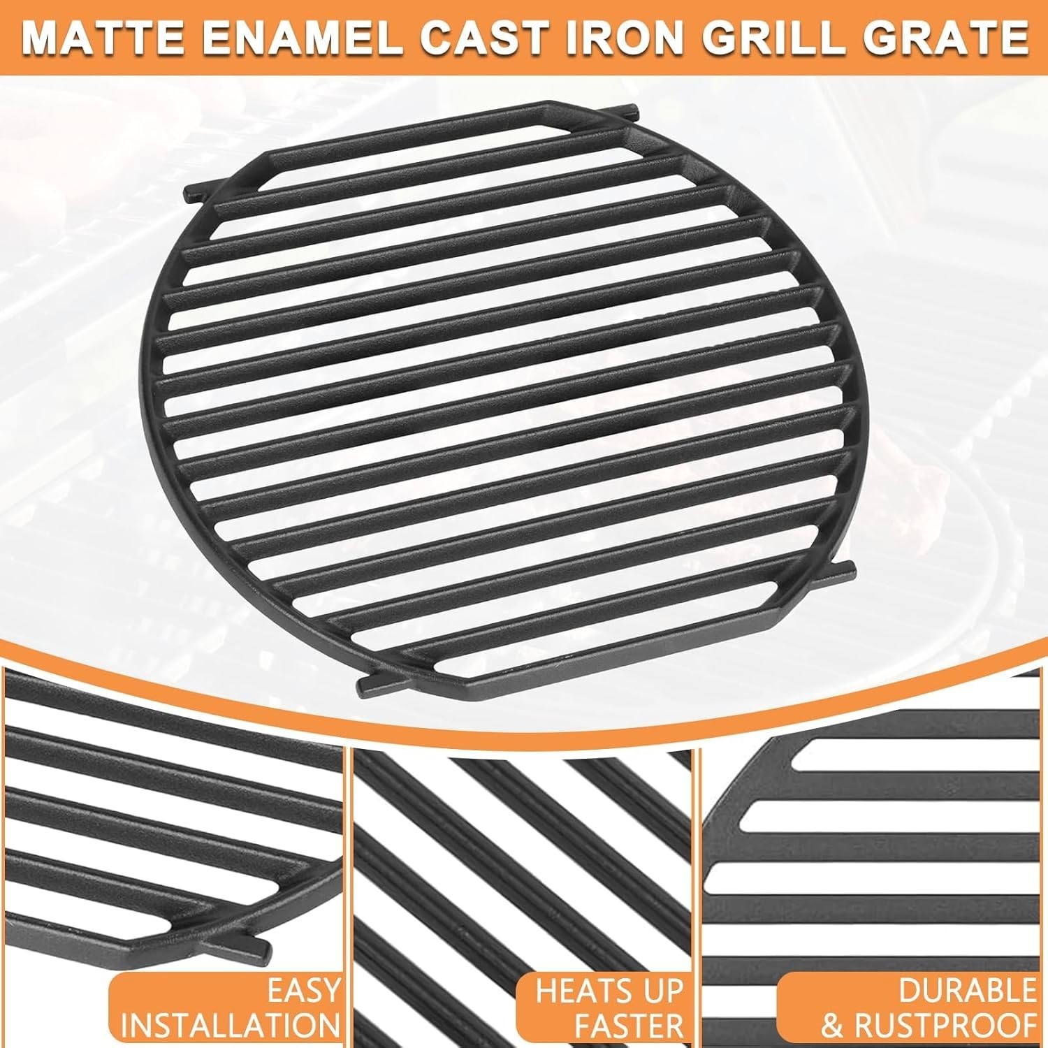 Weber GS4 Compatible Cast Iron Griddle Plate – Durable BBQ Grilling Insert