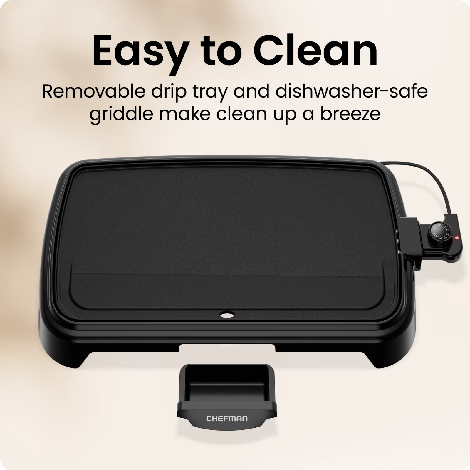 Chefman All-Purpose 10″ x 20″ Nonstick Extra-Large Griddle, Black