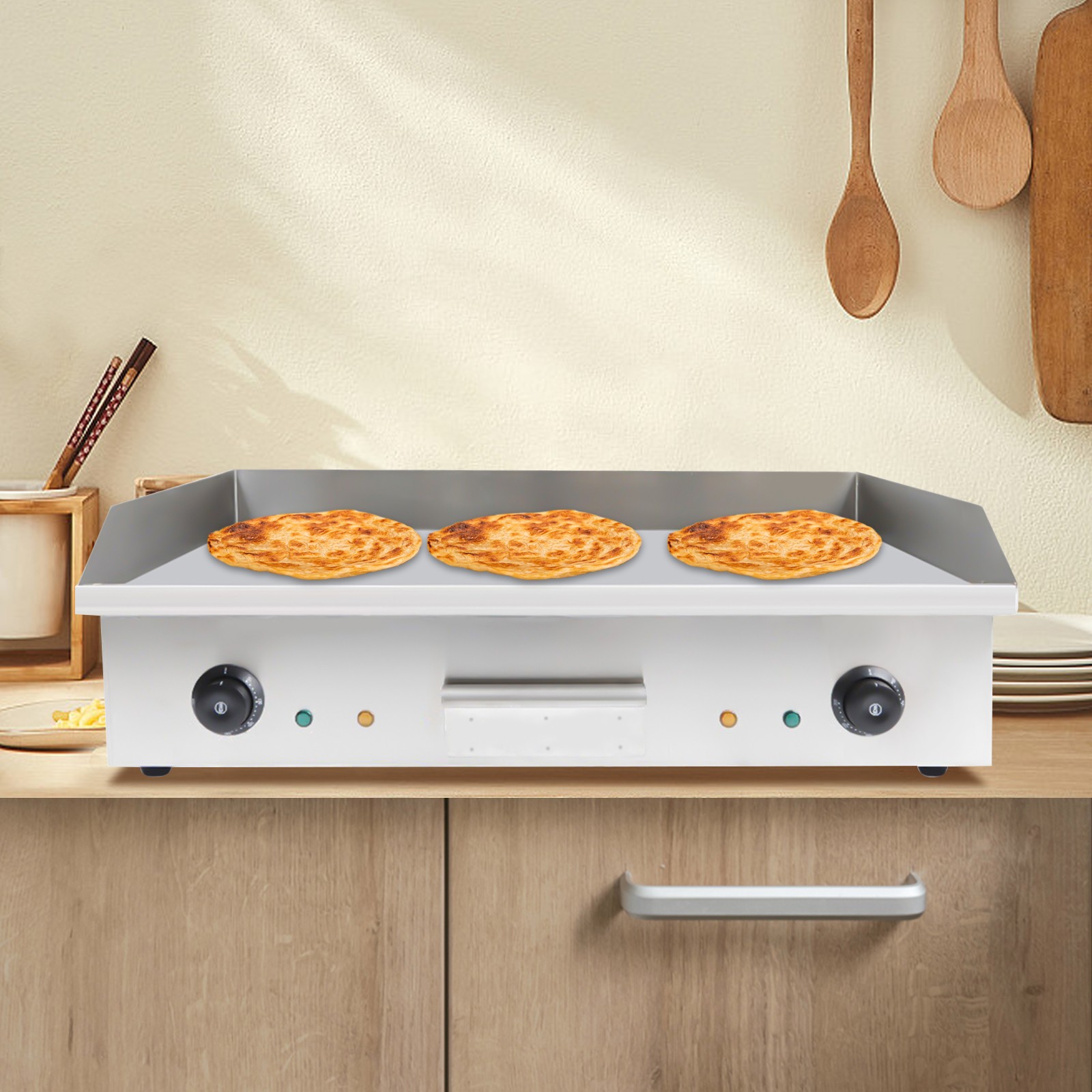 🔥3000W 29″ Commercial Electric Countertop Griddle Flat Top Grill Hot Plate BBQ