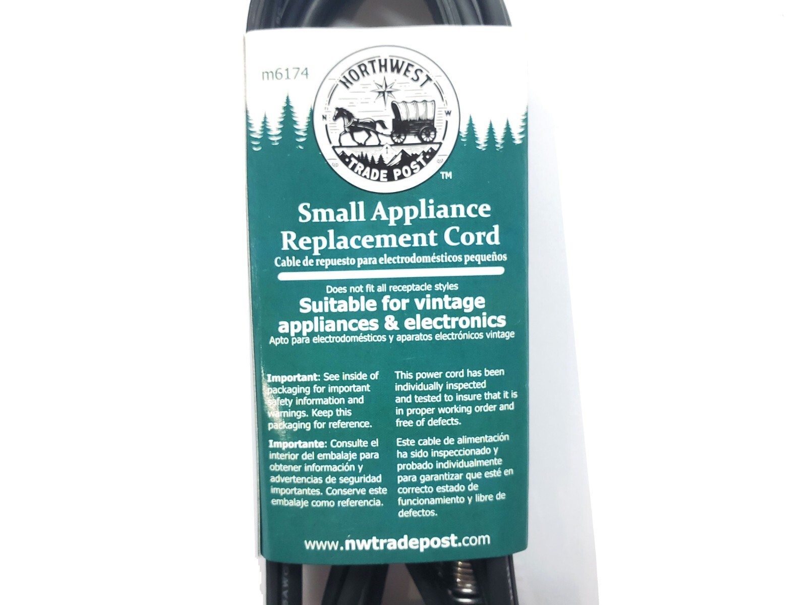 Hamilton Beach Farberware Rotisserie Broiler Power Cord Model #325 450A 455ND