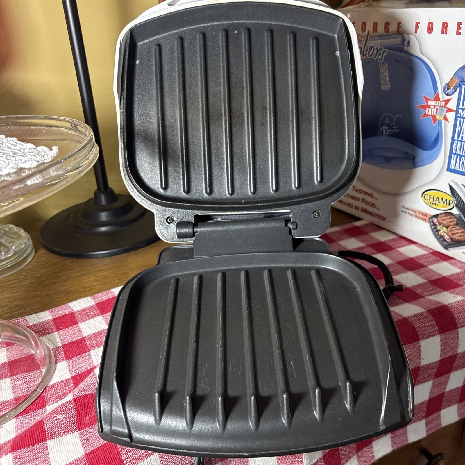 George Foreman Grill In Grilling Colors Blue Salton GR10ABWI Champ Size
