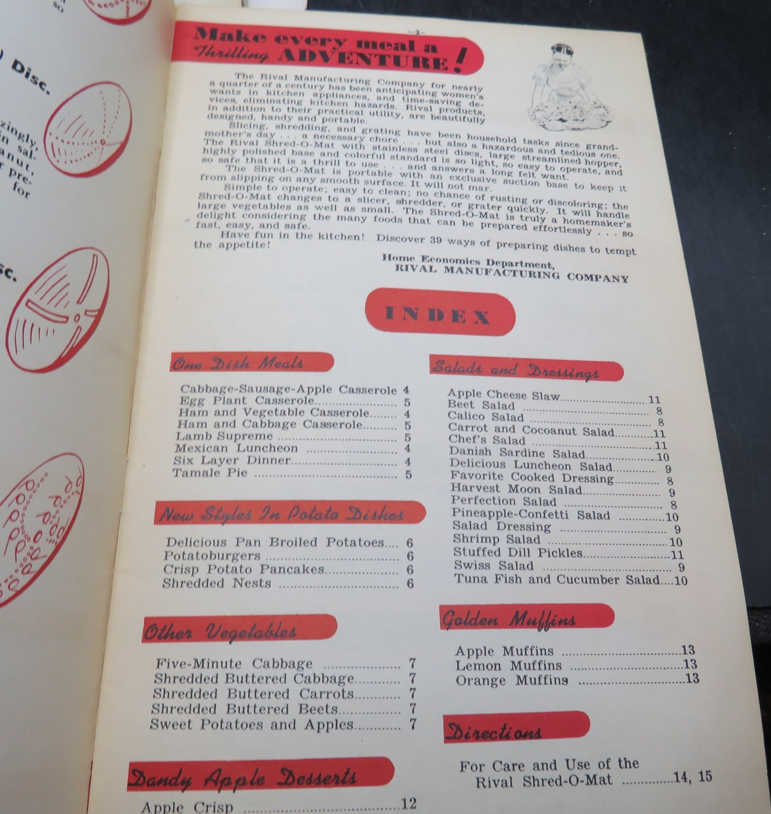1951-Rival Shred-O-Mat Tempting The Appetite 39 Ways Recipe Cooking Pamphlet