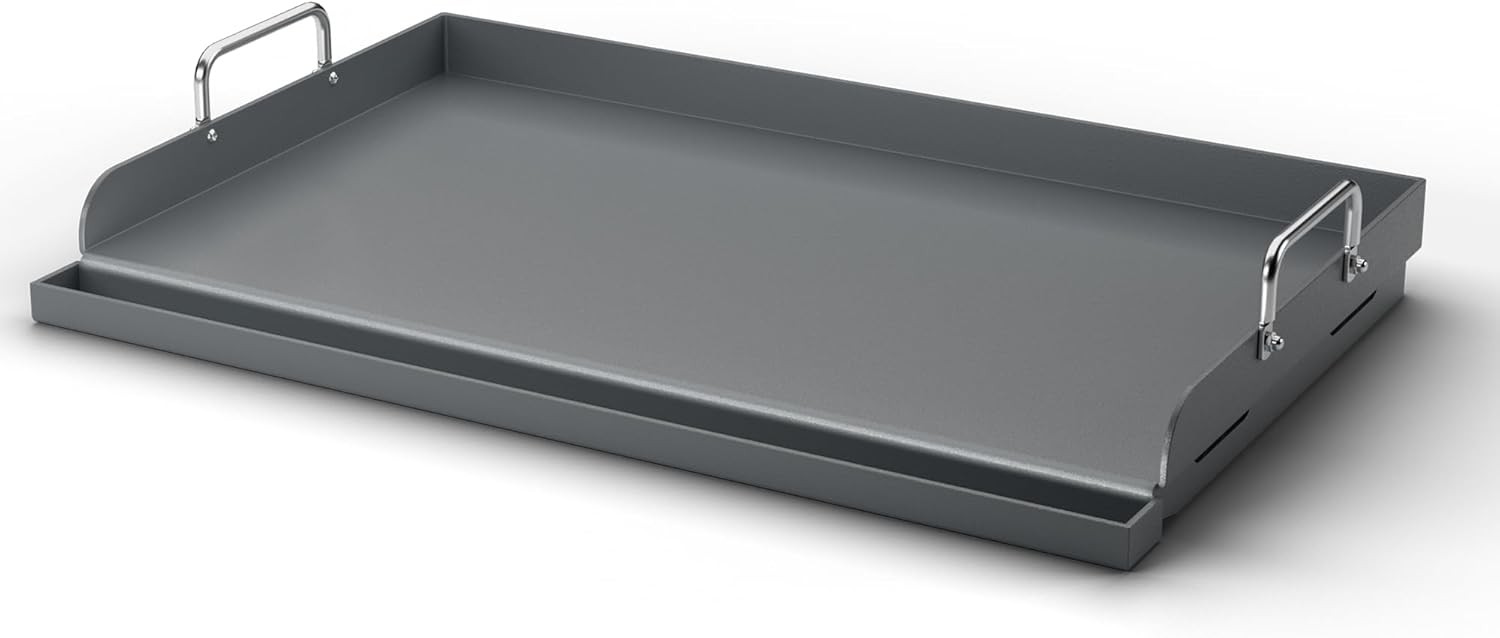 25″ x 16″ Cast Iron Griddle for Gas Grill, Heavy-Duty Grill Flat Top Griddle
