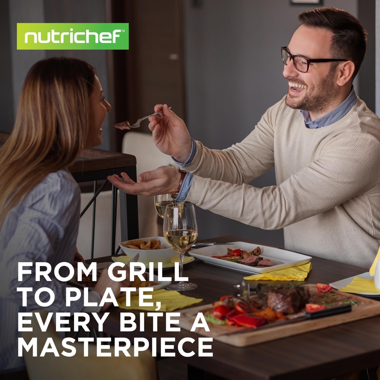11″ Nonstick Griddle & Grill Pan – Dishwasher Safe, PFOA-Free, Even Heat, Compat